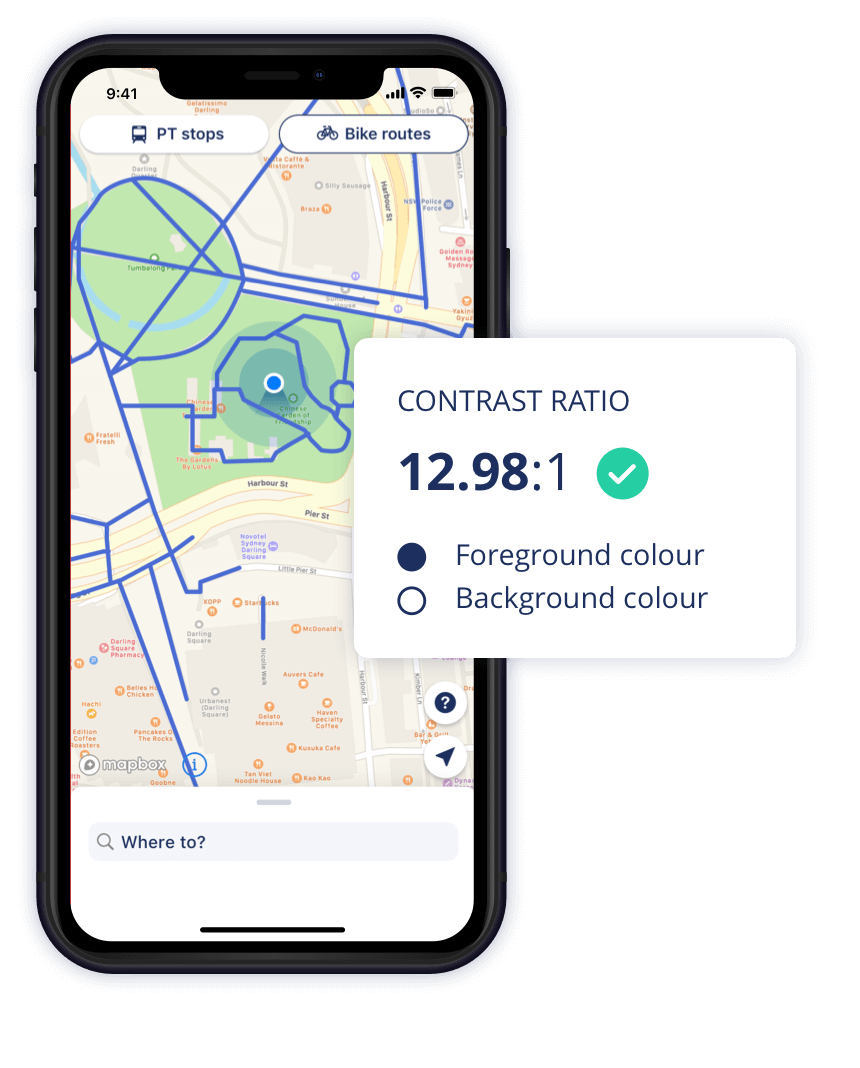 img-readability Map routes on Mobile